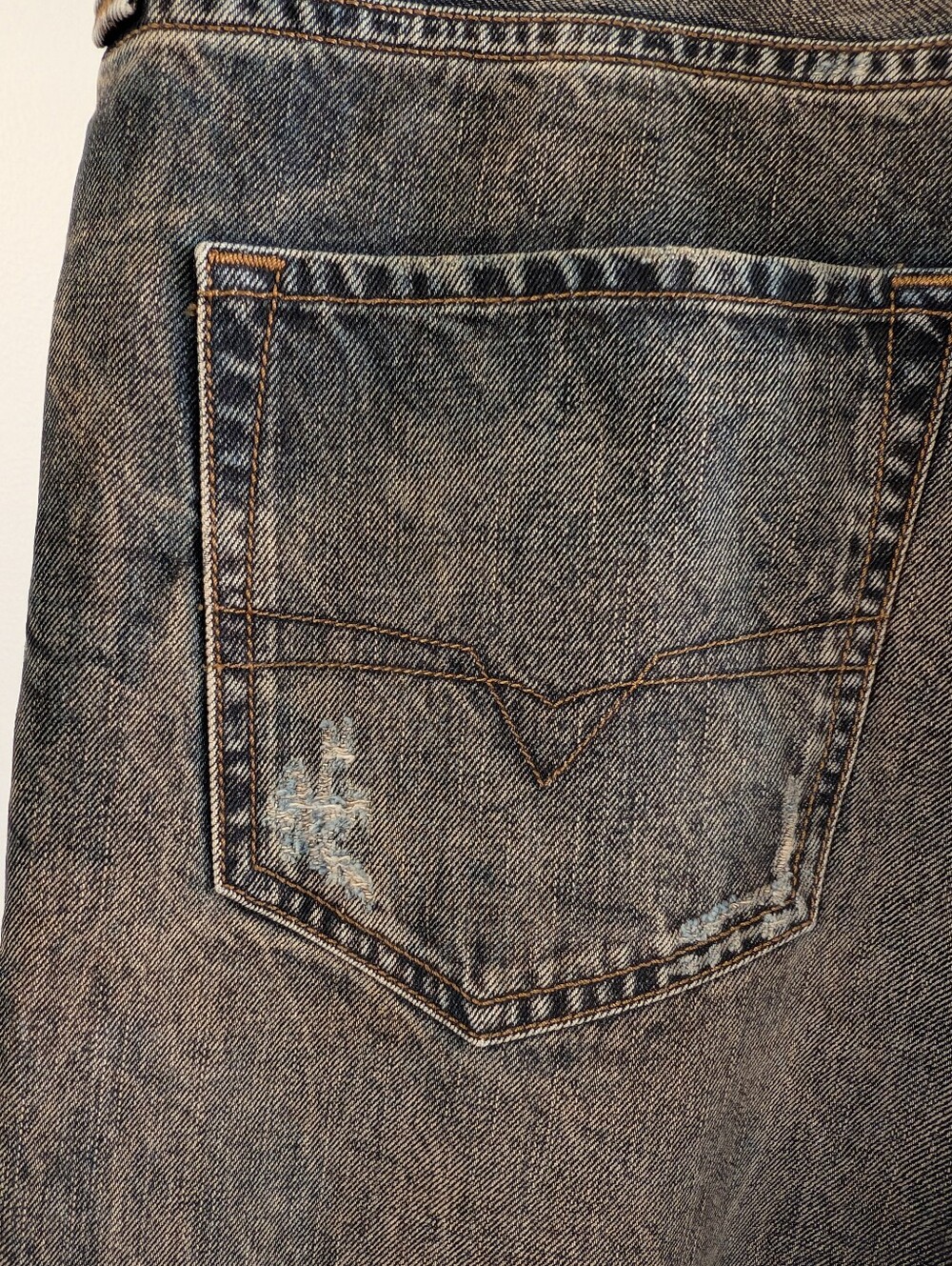 'Diesel' Distressed Jeans Larkee-Beex SP (Regular-Tapered) Waist 33 / Length 32 - Picture 15 of 16